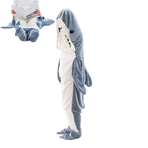 Hai Decke Erwachsene Zum Anziehen Hai Decke Schlafsack Hai Decke Kostüm Hai Decke Anzug Super Weich, Gemütlich, Flanell, Geschenk Für Teenager, Erwachsene, Hai-Liebhaber 1