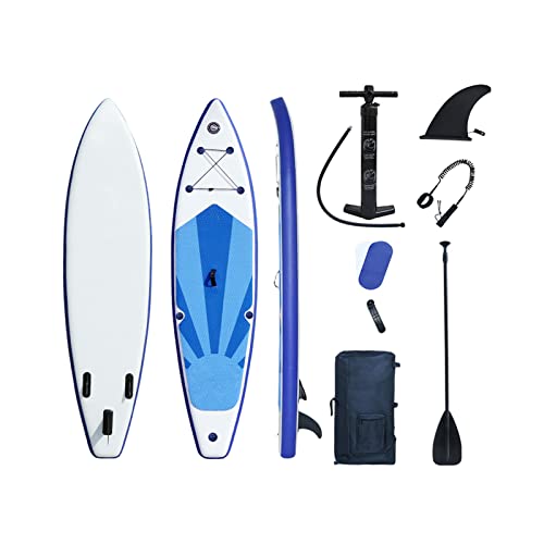 Stand Up Paddling Board Set, 320x76x15Cm Surfboard Paddling+Luftpumpe, Blau, Tragfähigkeit 150 Kg, Unisex, Langlebig, Wasserbeständig