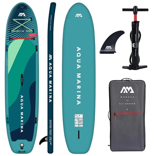 CampSup SUP Aqua Marina Super Trip 12'2' Aufblasbares Stand Up Paddle Board Surfboard für Einsteiger & Fortgeschrittene mit zubehör