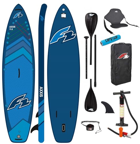 Campsup SUP F2 AXXIS 11'6' Combo DUNKEL BLAU + Floater Aufblasbares Stand Up Paddle Board | 354x84x15 cm | Surfboard für Einsteiger & Fortgeschrittene mit zubehör | Tragkraft bis 165 Kg