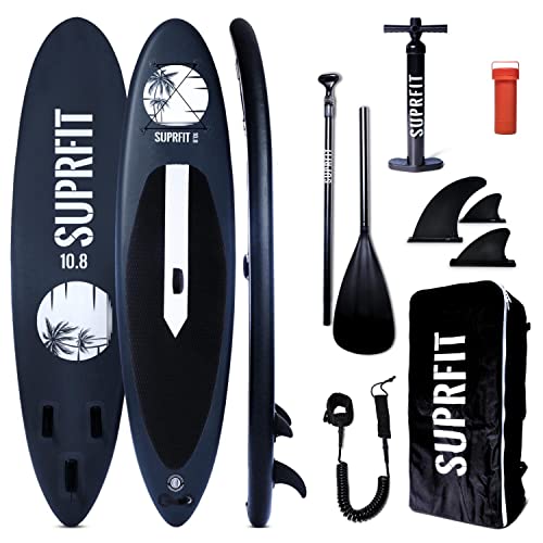 Stand up Paddle Suprfit, kit complet de SUP gonflable, Stand up Paddle Avec Double Couche de PVC, Planche de Paddle – 330 x 78 x 15 cm jusqu'à 130 kg