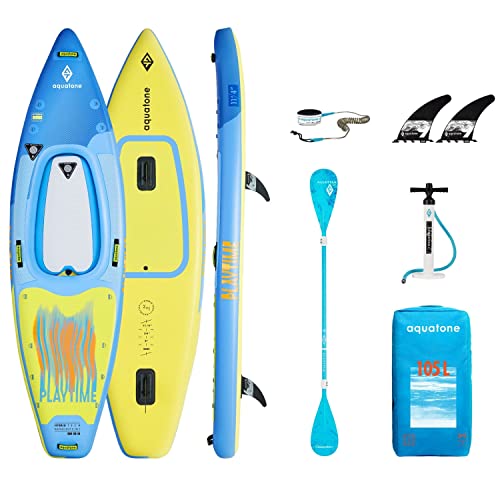 Aquatone Playtime HYBRID SUP und Kayak 11'4' iSUP Set, 345x86x20cm, Volumen 400L