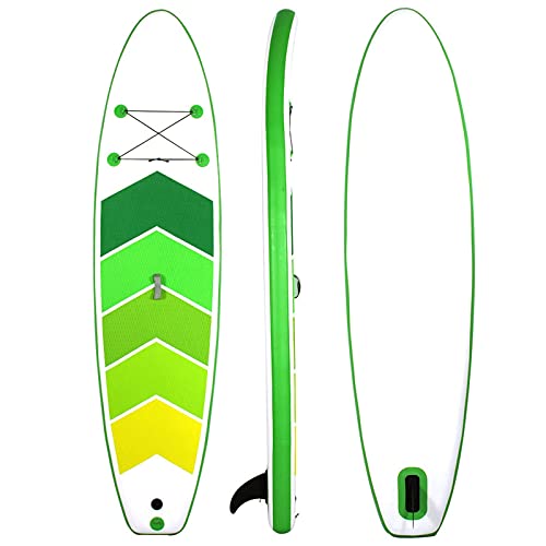 Aufblasbares Stand-Up-Paddle-Board 305 x 76 x 15 cm, rutschfestes Deck mit Premium-SUP-Zubehör, breiter Stand, untere Flossen für Surfkontrolle, Jugendliche, Erwachsene, Anfänger