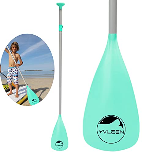 YVLEEN Kinder SUP Paddel – 3-teiliges verstellbares Stand Up Paddle Board Paddel – langlebig, leicht und schwimmend Paddleboard Ruder