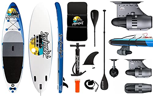 AQUALUST 10'6' SUP Board Stand Up Paddle Surf-Board BlueDrive S Power Fin Motor mit Akku Blue