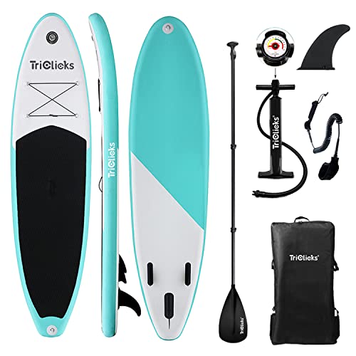 Triclicks SUP Board Aufblasbares Stand Up Paddle Board Paddling Board Surfboard mit Verstellbares Paddel,...