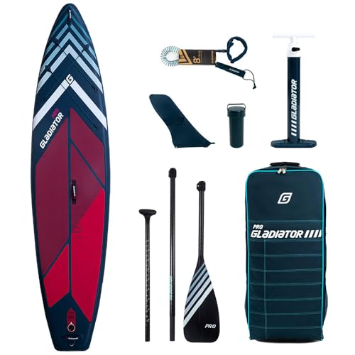 Campsup SUP Gladiator Pro 11'4 Aufblasbares Stand Up Paddle Board | 347 x 81 x 12 cm | Surfboard für Einsteiger & Fortgeschrittene mit zubehör | Tragkraft bis 110 Kg