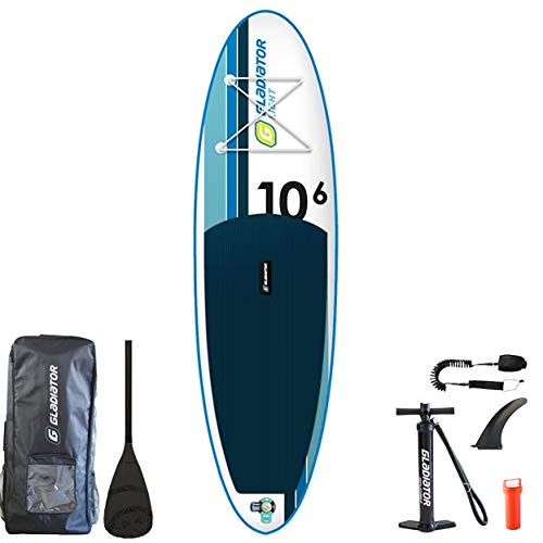 Gladiator Lite 3 '6 SUP Stand-Up-Paddle-Board – Premium-Paket inklusive Paddel, Tasche, Pumpe und Flosse