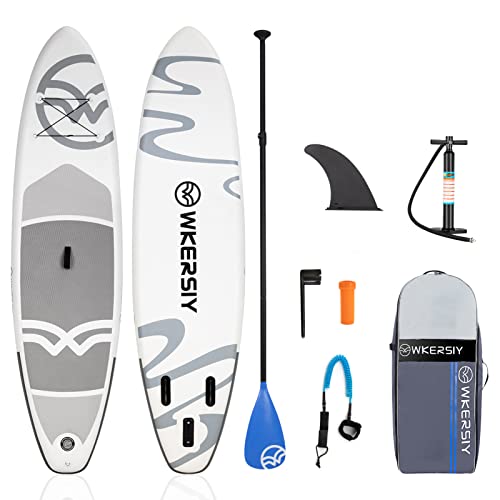 Lixada Aufblasbares Stand Up Paddle Board Rutschfestes SUP für alle Könnerstufen Surfbrett mit Luftpumpe Tragetasche Leine Stehboot für Jugendliche & Erwachsene