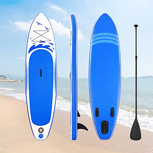 Stand Up Paddling Board Paddle Board Inflatable Paddle Board 305 * 76 * 15cm Surfboard Kayak mit Komplettem Zubehör & Wasserdichter ISUP Rucksack fürJugendliche Erwachsene
