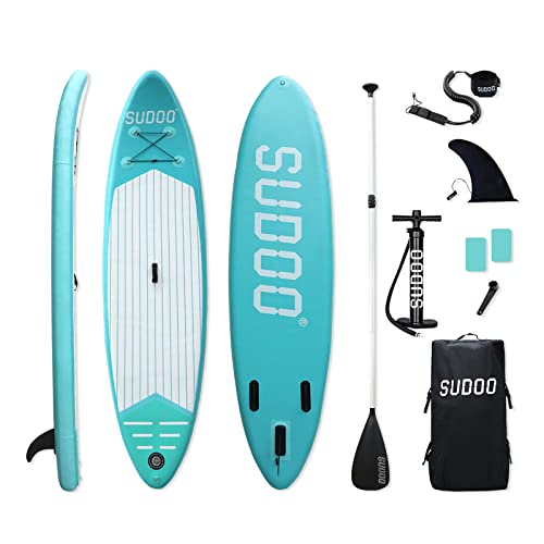 SUDOO Aufblasbares Stand-Up-Paddle-Board mit Rucksack, langlebiges SUP-Board-Zubehör, rutschfeste Deck-Paddle-Boards für Erwachsene