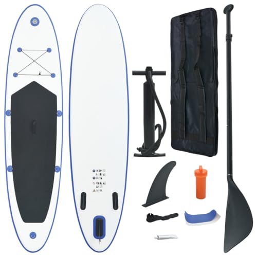 Outdoor Erholung-Stand Up Paddle Board Set SUP Surfboard Aufblasbar Blau und Weiß-Sportartikel