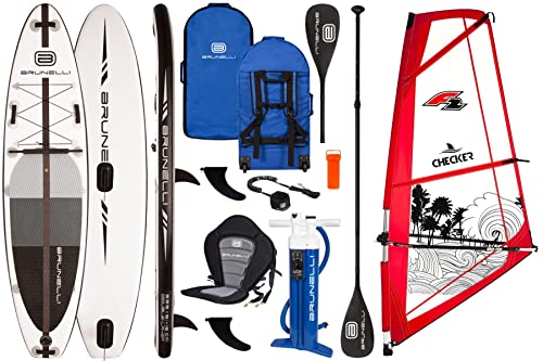 Brunelli 10.8 Windsurf Premium SUP Set Surfboard mit F2 Checker 4,5qm Segel