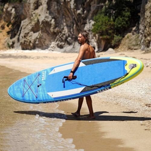 ININOSNP Aufblasbares Stand-Up-Paddle-Board, Yoga-Paddle-Board-Deck mit Paddel-Bodenflossen, Stand-Up-Paddle-Boards for Jugendliche und Erwachsene