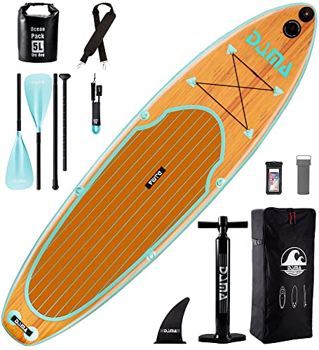 DAMA Paddle Board Extra breites, aufblasbares Stand Up Paddling Board mit exklusiver Kamerahalterung, Zubehör, einschließlich verstellbarem Schwimmpaddel, Rucksack, wasserdichter Tasche