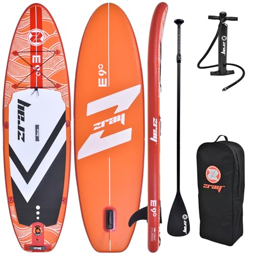 Campsup SUP ZRAY E9 9'0' Aufblasbares Stand Up Paddle Board | 274 x 76 x 13 cm | Surfboard für Einsteiger & Fortgeschrittene mit zubehör | Tragkraft bis 95 Kg