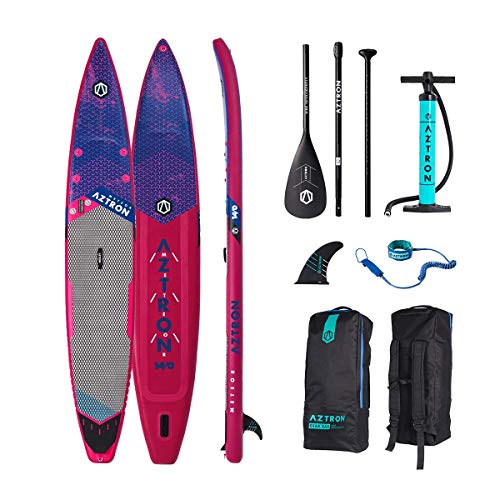 Aztron Meteor 14' All Around Inflatable Sup Stand up Paddle Performance + Alu Paddle, Bag, Pump, Leash, Sup
