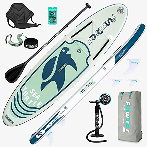 Tuxedo Sailor Inflatable Stand Up Paddle Board 305*78cm SUP Board Complete Accessories Adjustable Paddleboard, Pump, ISUP Travel Backpack, Phone Wasserdichte Bag, Finne, Kajak-Sitz, Paddling Surfboard