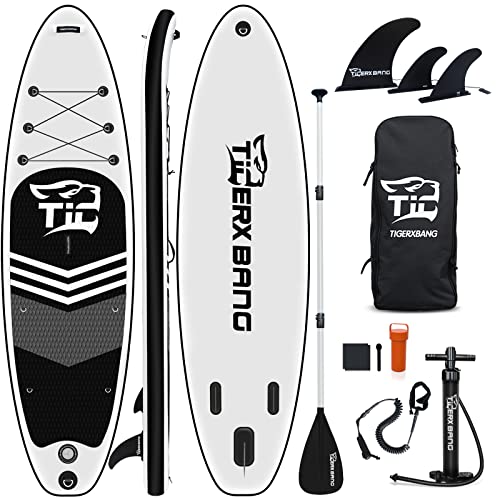 Tigerxbang SUP Board Stand Up Paddling Board Komplettes aufblasbares Paddle Zubehör