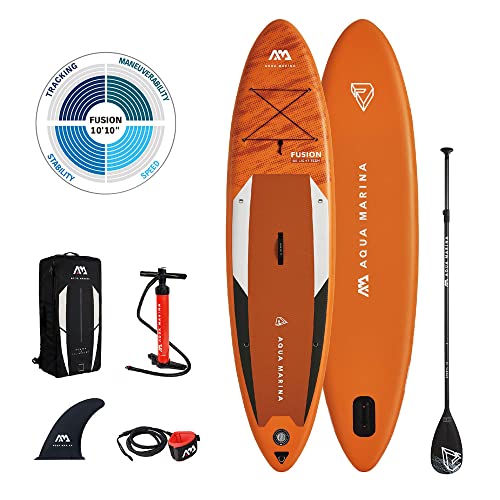 Aqua Marina , Unisex Adult - 3.3m/15cm, Fusion All Around iSUP 3 3m 15cm with paddle and safety leash,...