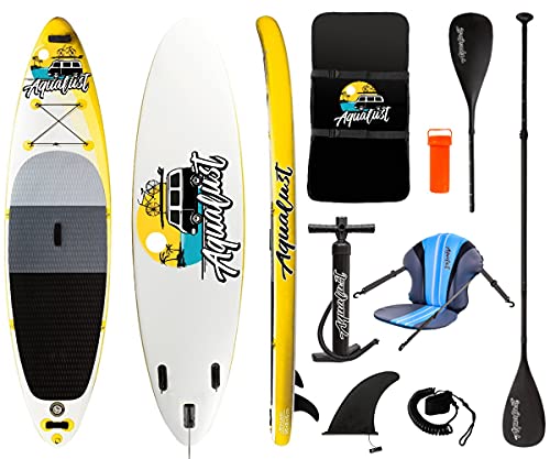 AQUALUST 10'6' SUP Board Stand Up Paddle Surf-Board Kajak Paddel Sitz 320x81cm