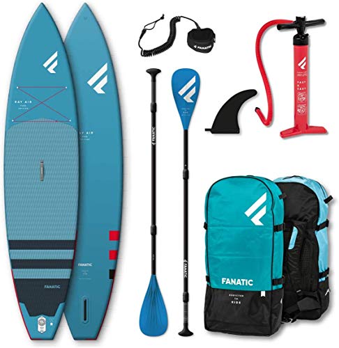 FANATIC Ray Air Touring SUP Set Fly Air SUP Board, Pure Paddel und Leash 2020