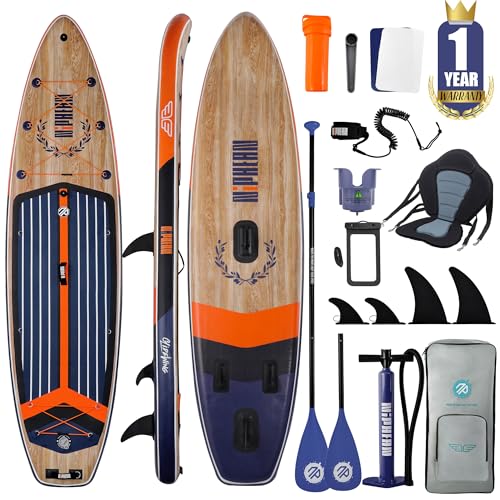 Niphean Stand up Paddle Board mit Ausgewogenem Flügeldesign und robustem SUP Zubehör, 335cm Stabil Inflatable Paddle Boards for Adults, Sup Board, Stand up Paddling Board mit Sitz, Paddleboard
