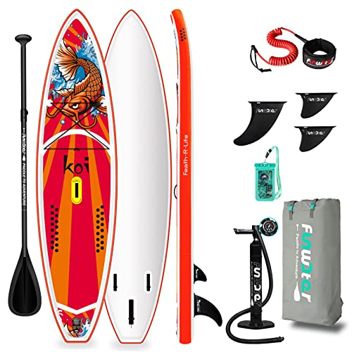 FunWater Aufblasbare Stand Up Paddling Board 350x84x15 cm SUP Complete Inflatable Paddleboard Accessories...