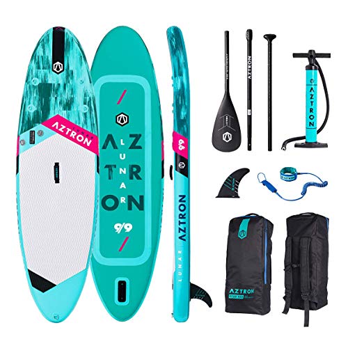 AZTRON Lunar 9.9 Sup Stand up Paddle Board mit Style Alu Paddel und Leash