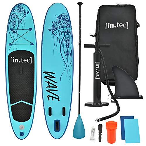 in.tec Aufblasbares Stand Up Paddle 'Benguela' Board 305cm, aus PVC, Komplett Set, SUP Board Paddling Board Paddelboard Surfboard, Diverse Modelle