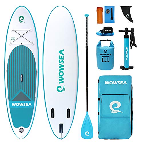 Aufblasbares Stand Up Paddle Board Set - WOWSEA AN1 inflatable SUP paddling board für Anfänger, 305cm, 15cm Dicke, Bis 150kg
