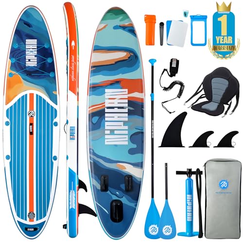Niphean Stand up Paddle Board for Adults with SUP Zubehör, 320cm Haltbar Inflatable Paddle Boards for Adults aller Fähigkeitsniveaus, Sup Board, Stand up Paddling Board mit Sitz, Paddleboard