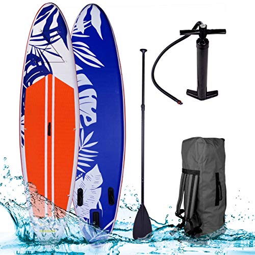 BRAST SUP Board | Aufblasbares Stand up Paddle Set | 300-320cm viele Modelle | incl. Zubehör | Paddel Pumpe Rucksack | Blau Grün Gelb Rot Türkis Orange Pink | Fusion 300 Orange Alt