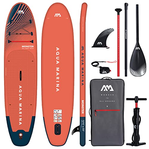 Aqua Marina Monster Aufblasbares Stand Up Paddle Board (iSUP) Paket, 366 cm Länge