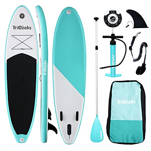 Triclicks SUP Board Aufblasbares Stand Up Paddle Board Paddling Board Surfboard mit Verstellbares Paddel,...