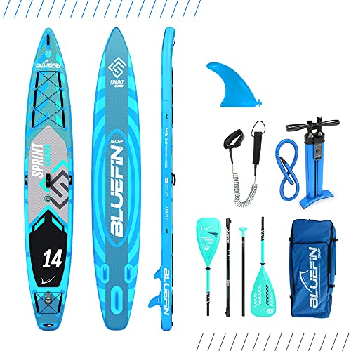 Bluefin SUP 14′ Sprint Carbon Stand Up Paddle Board Kit – Advanced Touring SUP